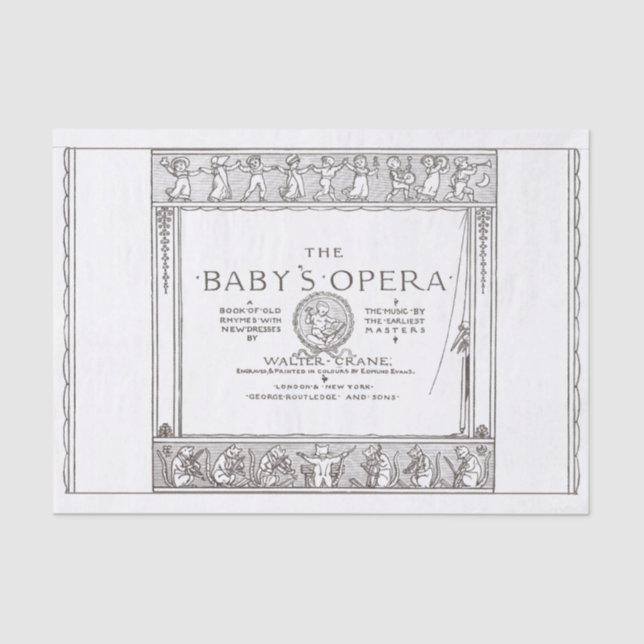The Babys Opera Vintage Children's Poster Tissue Paper (Front)