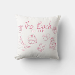 The Bach Club – Bachelorette Party Design  Throw Pillow
