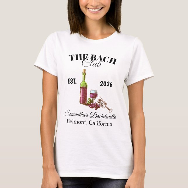 The BACH Club Bachelorette T-Shirt (Front)