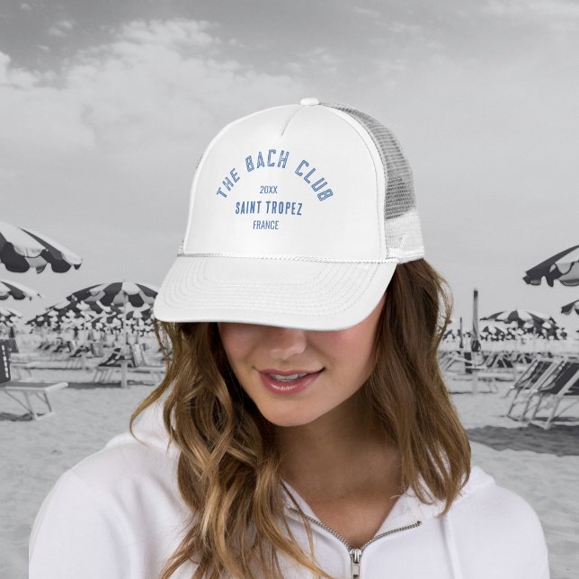 The Bach Club Blue Custom Crest Bachelorette Trucker Hat (Creator Uploaded)