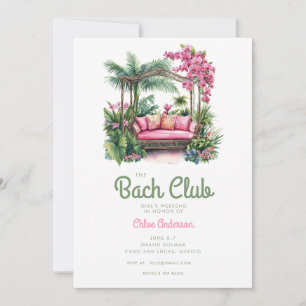 The Bach Club Tropical Bachelorette Weekend Invitation
