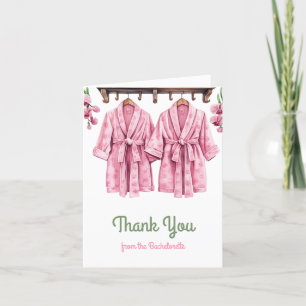 The Bach Club Tropical Spa Bachelorette Weekend Letterpress Thank You Card