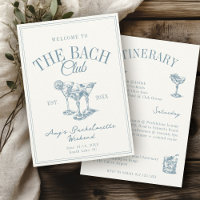 The Bach Club Vintage Bachelorette Ititerary