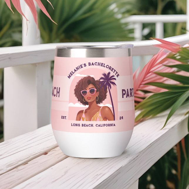 The Bach Party Crew Retro Woman Bachelorette Party Thermal Wine Tumbler (The Bach Party Crew Retro Woman Bachelorette Party Thermal Wine Tumbler)