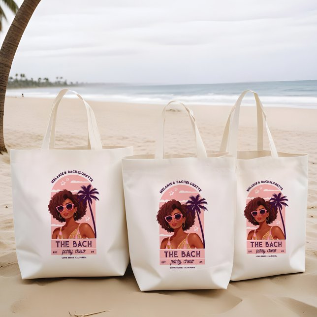 The Bach Party Crew Retro Woman Bachelorette Party Tote Bag (The Bach Party Crew Retro Woman Bachelorette Party Tote Bag)