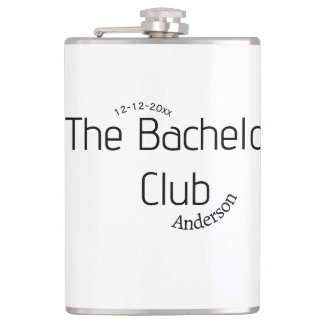 the bachelor club name year stylish trendy curvy flask