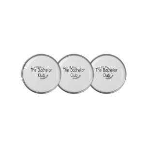 the bachelor club name year stylish trendy curvy golf ball marker