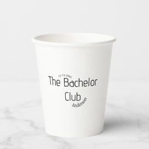 the bachelor club name year stylish trendy curvy paper cups
