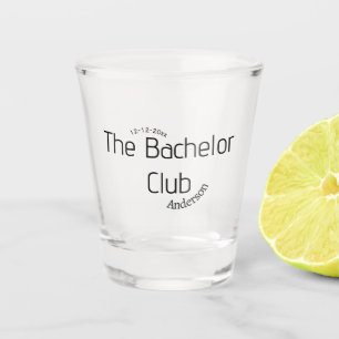 the bachelor club name year stylish trendy curvy shot glass