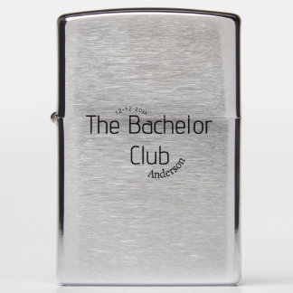 the bachelor club name year stylish trendy curvy zippo lighter