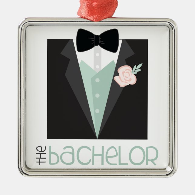 The Bachelor Metal Ornament (Front)