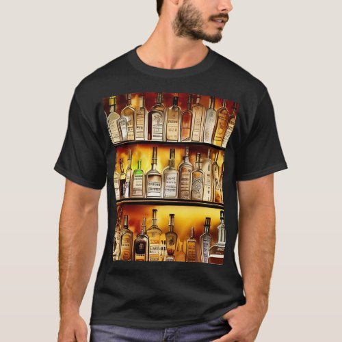 The Back Bar Artistic Watercolor   T_Shirt