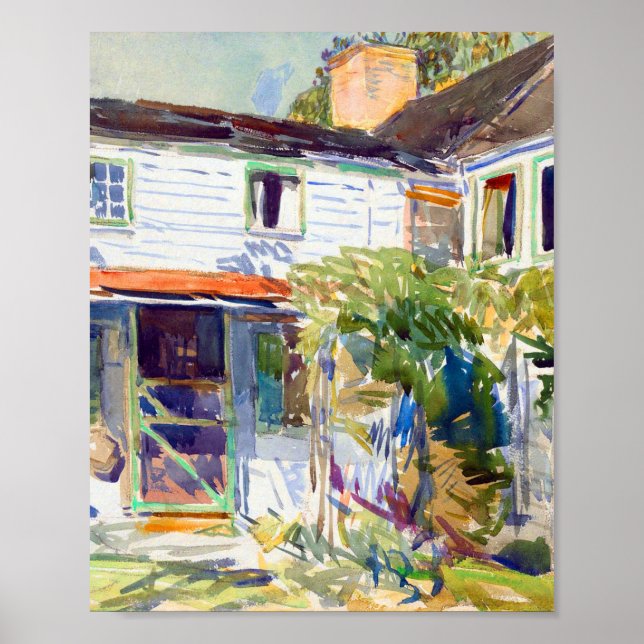 The Back of the Old House by Childe Hassam  Poster (Front)