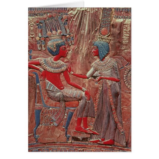 The back of the throne of Tutankhamun Cards (Front)