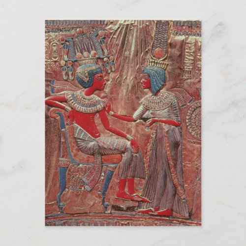 The back of the throne of Tutankhamun Postcard