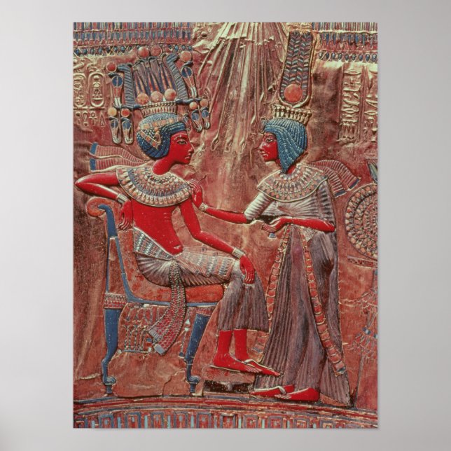 The back of the throne of Tutankhamun Poster (Front)
