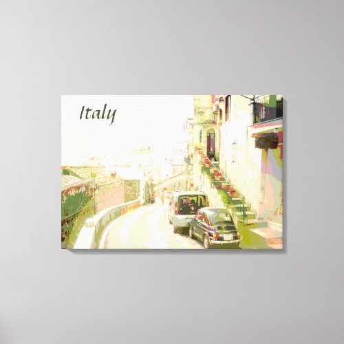 The Back Streets of Italy Travel Poster Style Canvas Print