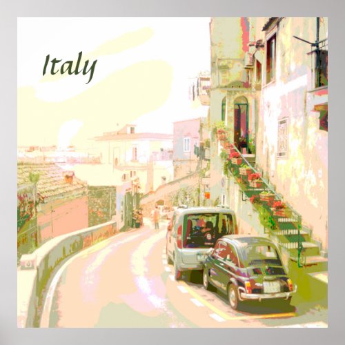 The Back Streets of Italy Travel Style Poster