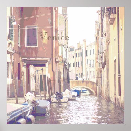 The Back Streets of Venice Travel Style  Poster