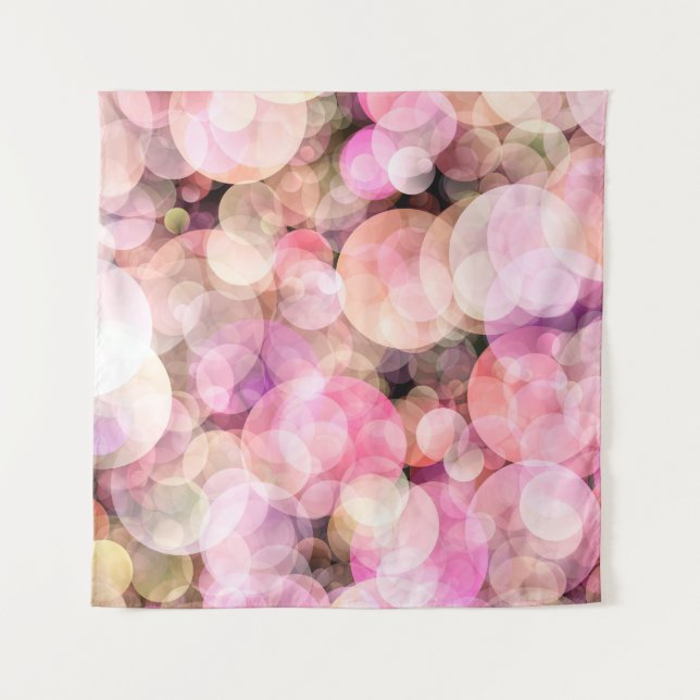 The backdrop of pale yellow bubbles. (Front)