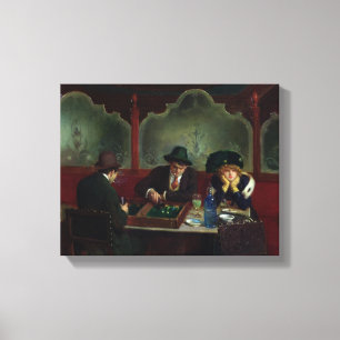 The Backgammon Players Canvas Print