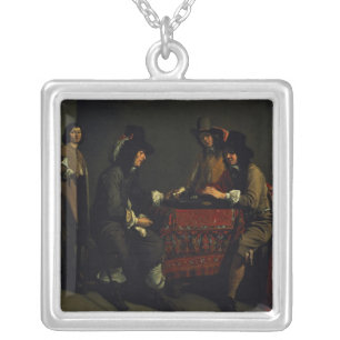 The Backgammon Players Silver Plated Necklace