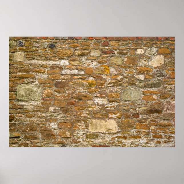 The background and texture stone wall. High resolu Poster (Front)