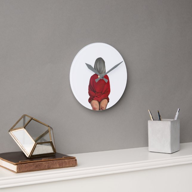 The Backwards Queen Round Clock (Office)