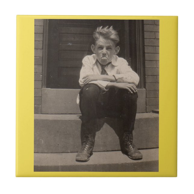 the bad attitude ceramic tile (Front)