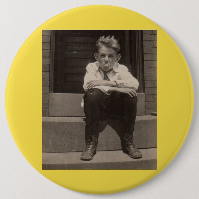 the bad attitude pinback button (Front)