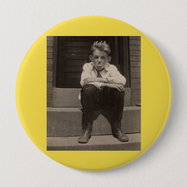 the bad attitude pinback button (Front)