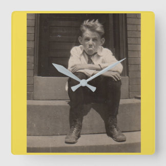 the bad attitude square wall clock