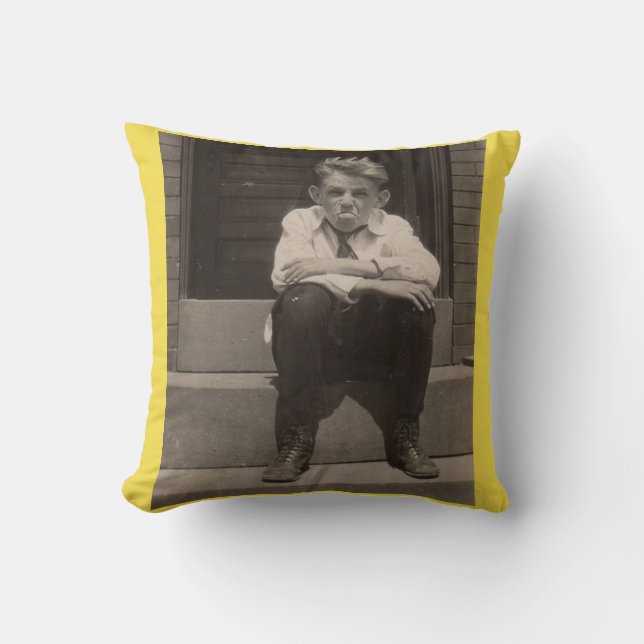 the bad attitude throw pillow (Front)