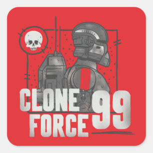 The Bad Batch Clone Force 99 - Echo Square Sticker