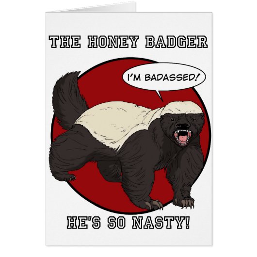The Badassed Honey Badger Cards (Front)