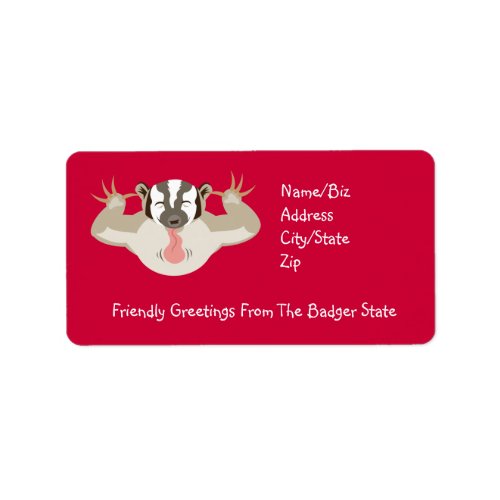 The Badgering Badger_Friendly Greetings Label