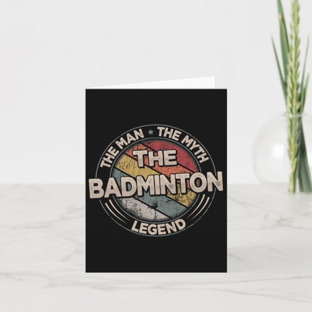 The Badminton Legends Retro Shuttle Men's Badminto Card (Front)