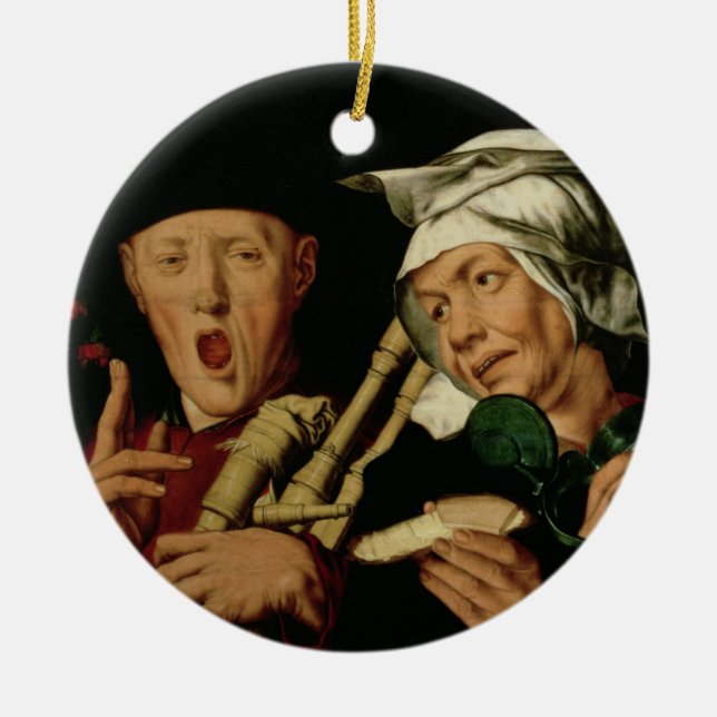 The Bagpiper Ceramic Ornament (Front)