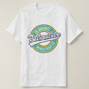 The Bahamas Backpacker World Traveler retro logo. T-Shirt