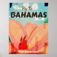 The Bahamas Classic vintage travel poster