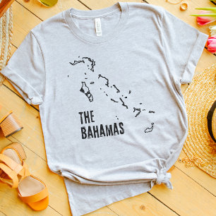 The Bahamas Country Map T-Shirt Shirt Tee Outline