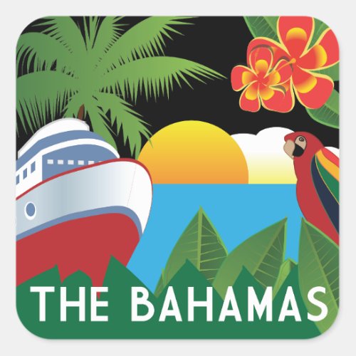 The Bahamas Cruise Square Sticker