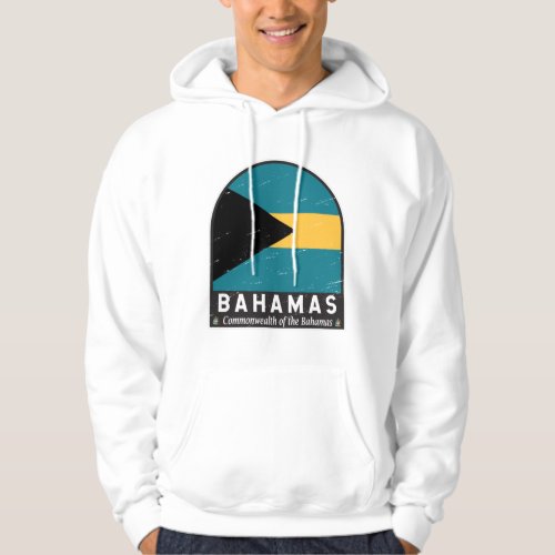 The Bahamas Flag Emblem Distressed Vintage Hoodie