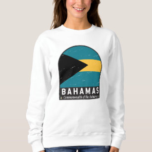 The Bahamas Flag Emblem Distressed Vintage Sweatshirt
