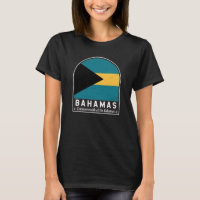 The Bahamas Flag Emblem Distressed Vintage T-Shirt
