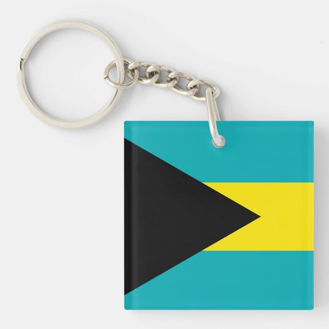 The Bahamas Flag  Keychain (Front)