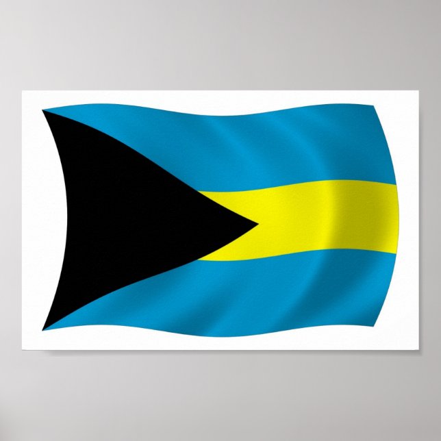 The Bahamas Flag Poster Print (Front)