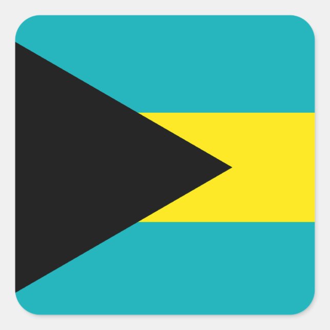 The Bahamas Flag  Square Sticker (Front)