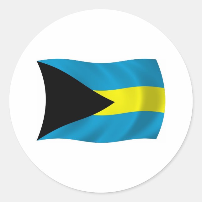 The Bahamas Flag Sticker (Front)