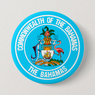 The Bahamas Round Emblem Button